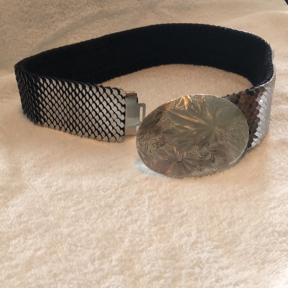 Vintage Silver-Metal Scale Belt - Picture 9 of 9